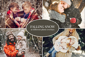 Falling Snow photo overlays