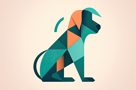 Dog logo modern and minimalist vecto, a Photo by SaroStock