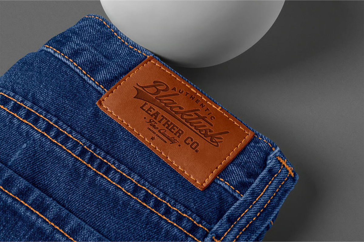 Jeans Leather Label Mockup, an Advertising Mockup by megostudi0 (Photo 4 of 7)