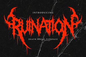 Ruination - Death Metal Font