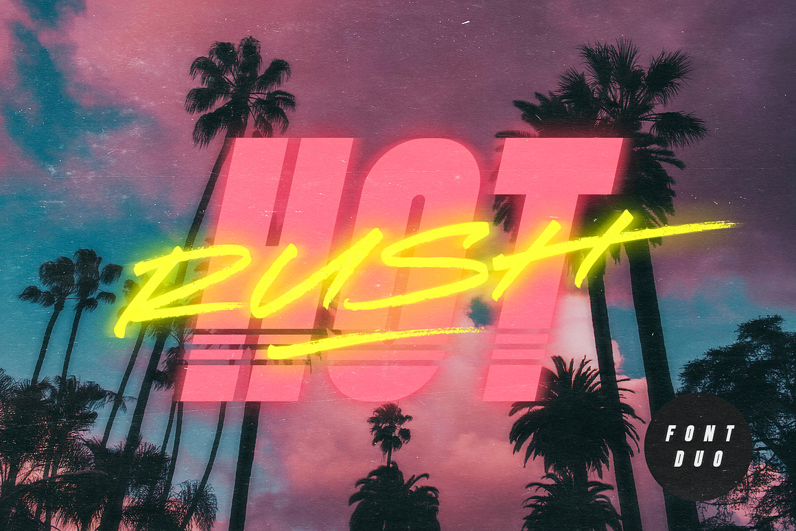 Hot Rush Font Duo 