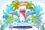 vector SET Sea dream, an Animal Illustration by WINDmade (Thumbnail 7 of 10)
