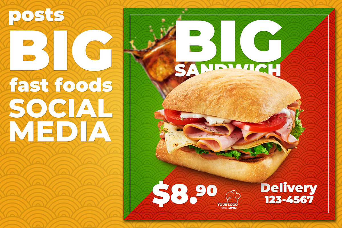 Social Media Fast Foods Template, a Social Media Template by rogeriomarcos (Photo 5 of 5)