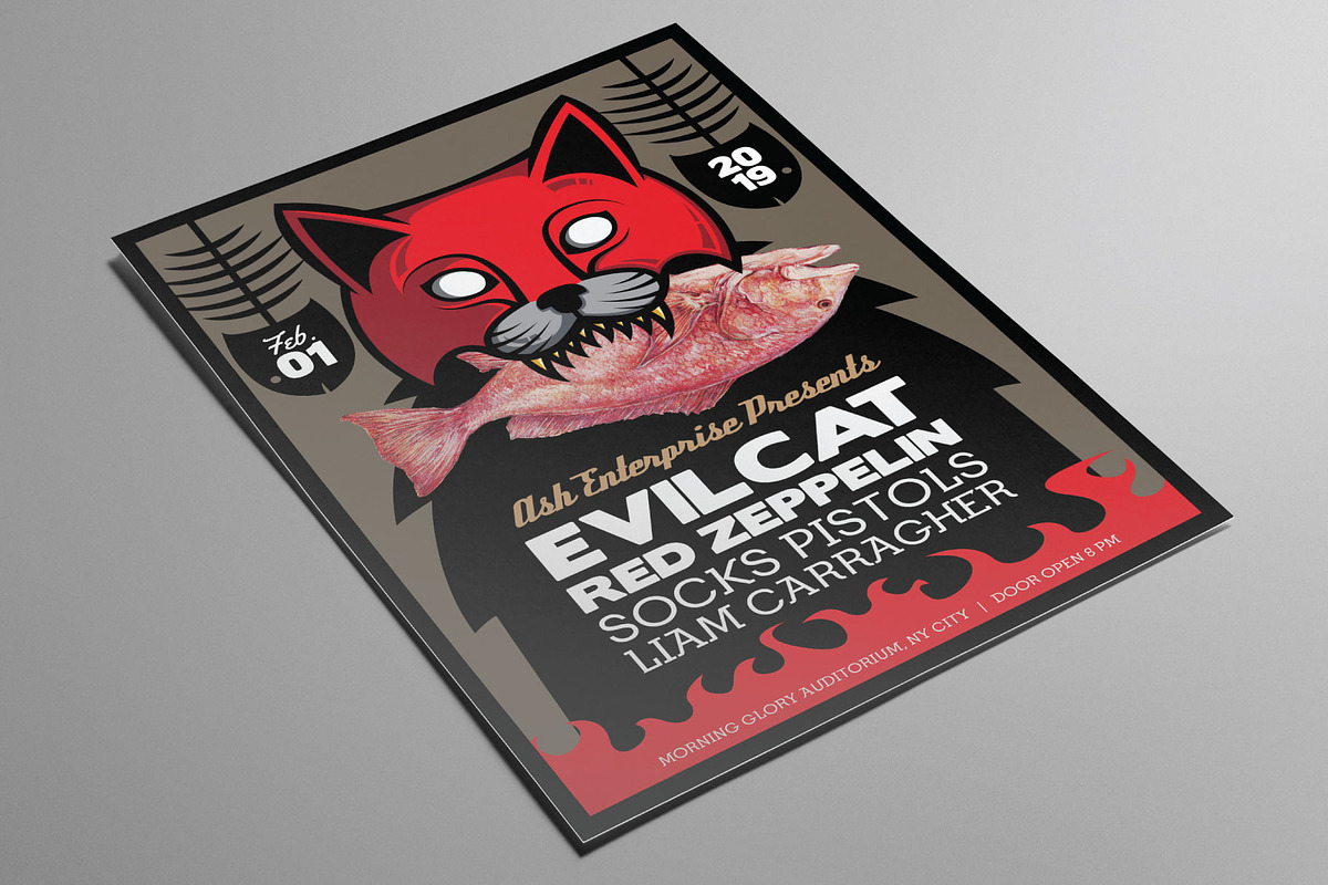 Evil Cat Halloween Flyer, a Flyer Template by ashenterprise (Photo 2 of 3)
