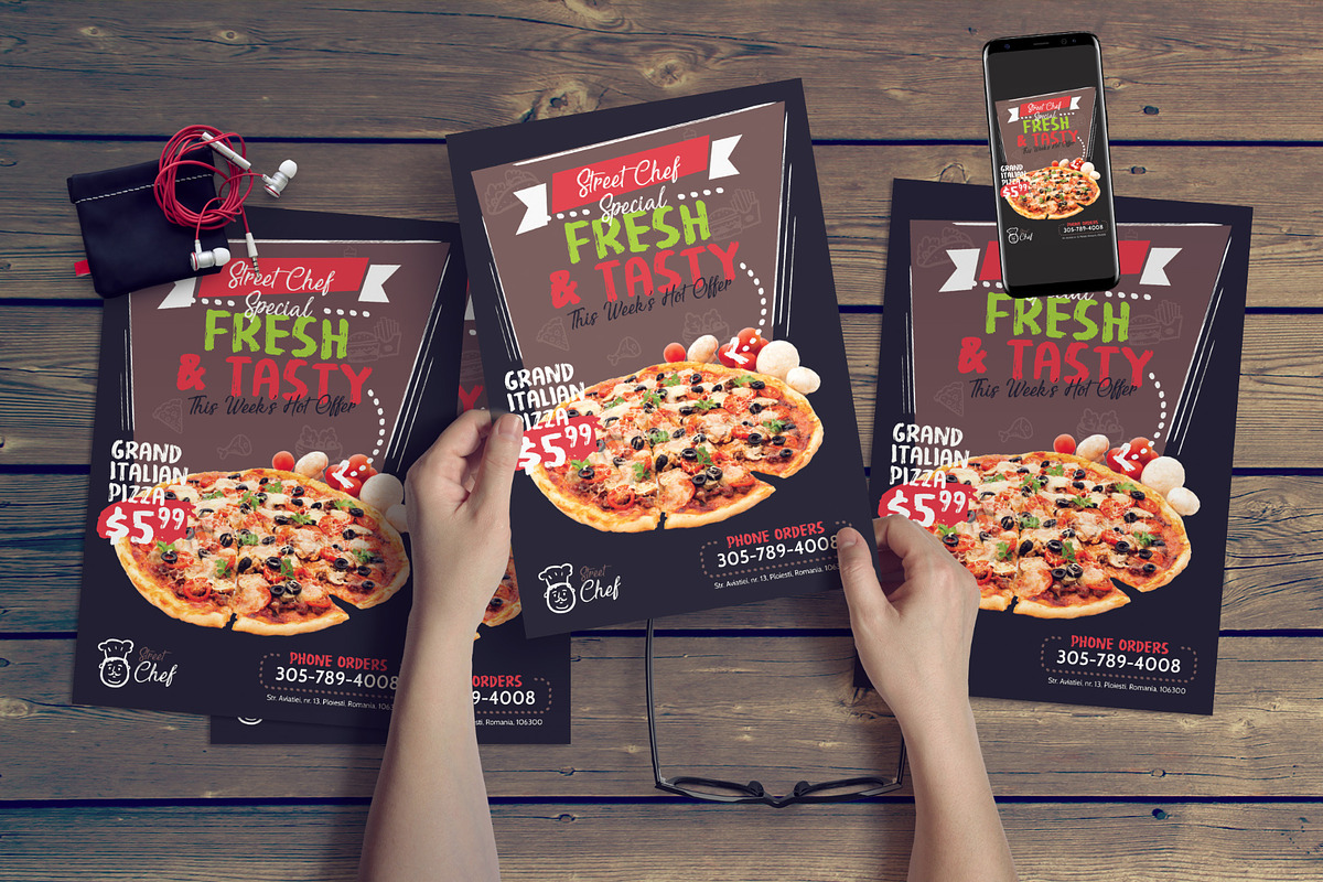 Fast Food Flyer, a Flyer Template by floringheorghe (Photo 4 of 4)