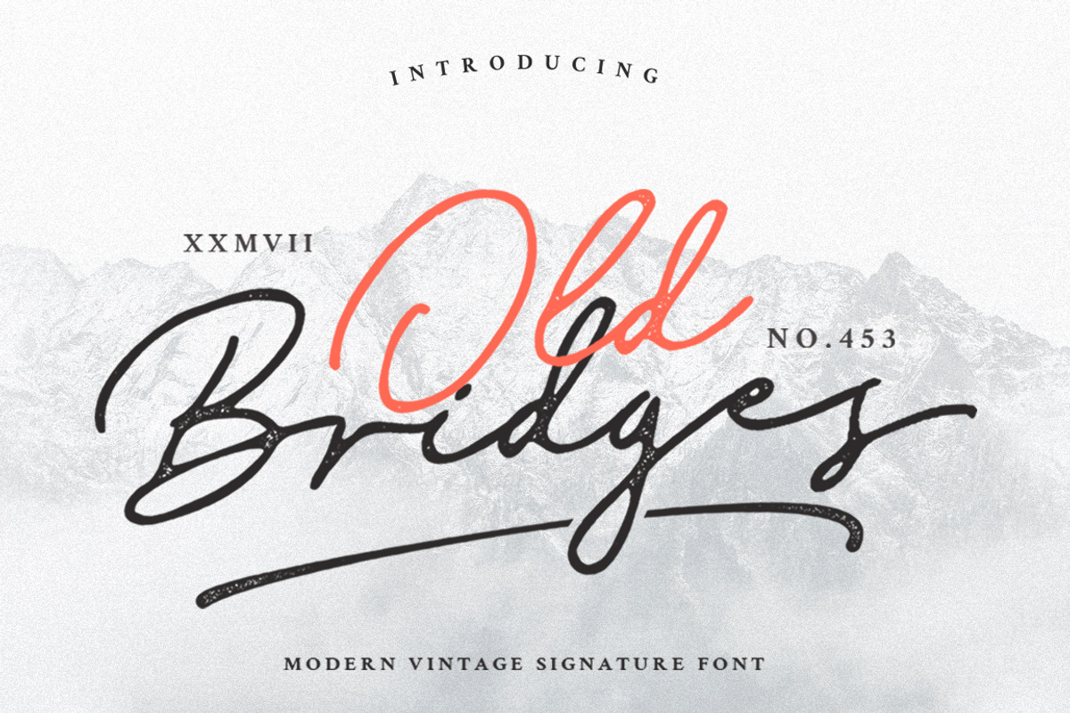Old Bridges - Vintage Signature Font, a Script Font by Vultype Co. (Photo 13 of 13)