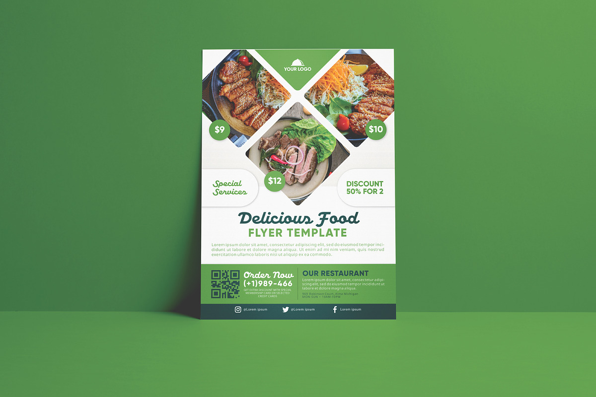 Sale delicious food flyer design, a Flyer Template by Workhu (Photo 2 of 3)