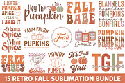 Retro Fall Sublimation Bundle, a Seasonal Illustration by Libby Wishes (Thumbnail 1 of 3)
