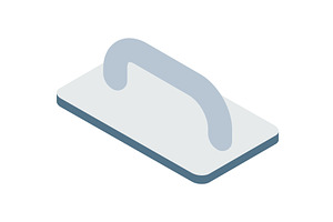 Plastering trowel tool vector icon, an Illustration by SiberianArt