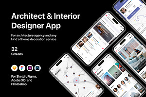 Architect & Interior Designer App, an UI Kit Template by flr.24