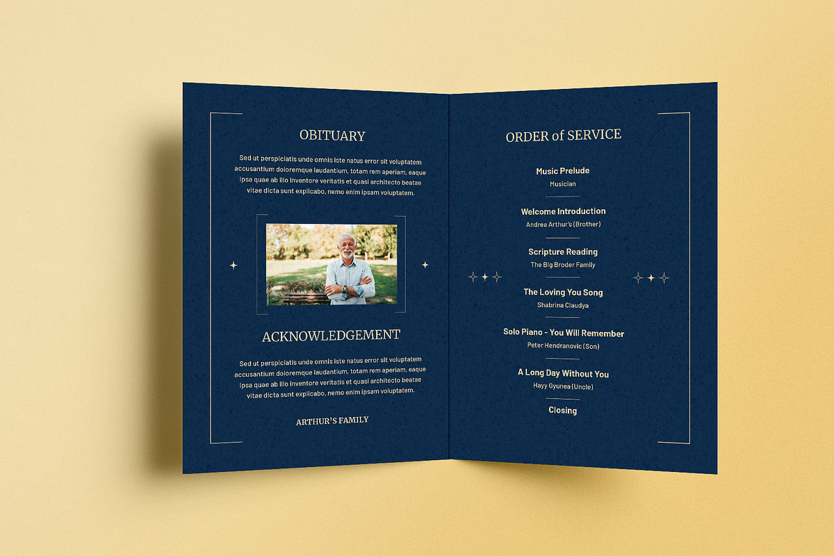 Funeral Program Template, a Brochure Template by Neermana (Photo 4 of 4)