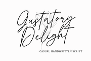 Gustatory Delight - a Signature Font, a Script Font by Ali Hamidi (Thumbnail 1 of 9)