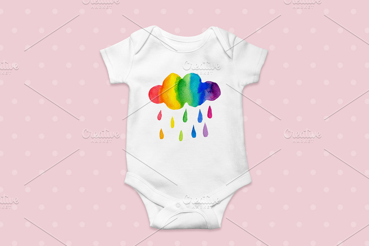 Watercolor Rainbow Clipart & Pattern, an Illustration by ArtIrisArt (Photo 11 of 22)