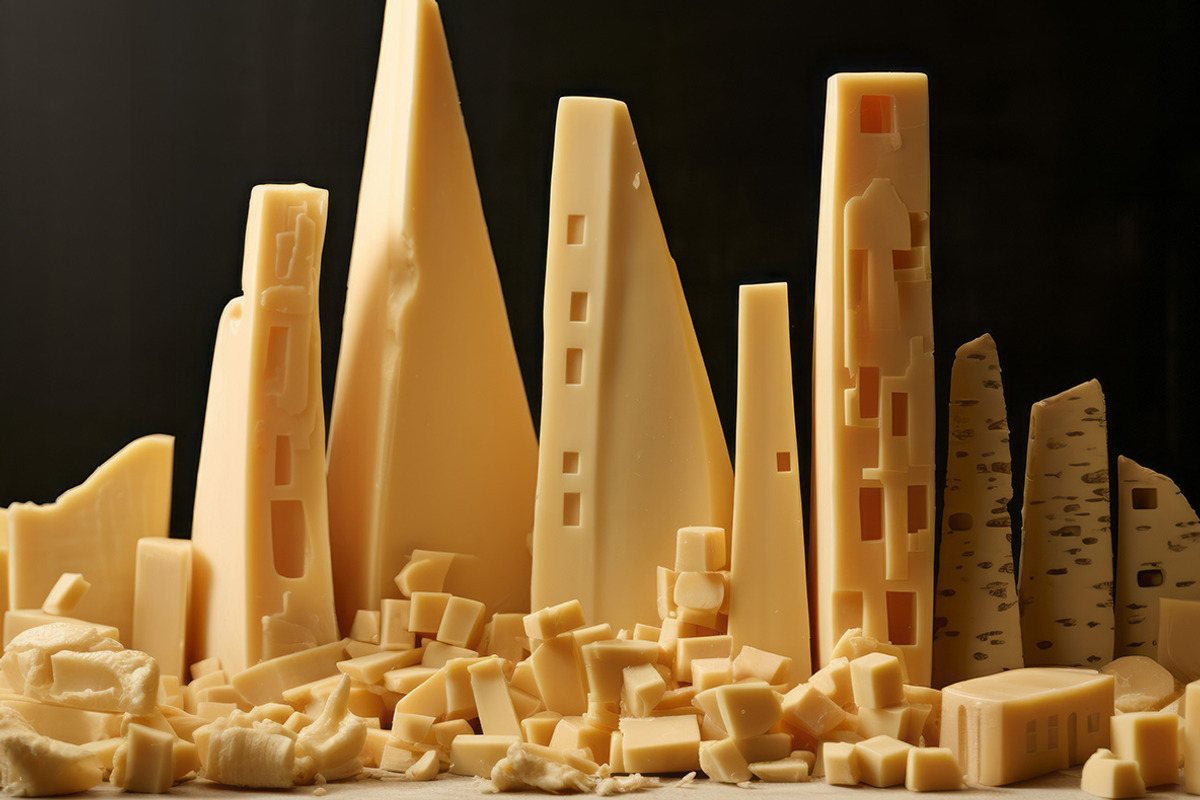 Cheese City. 36 images, a Food Illustration by Handmadefont (Photo 7 of 11)
