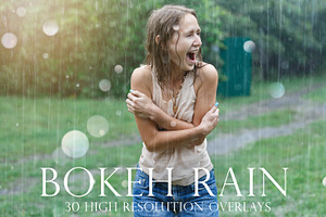 Bokeh Rain Overlays