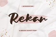 Rekan - Brush Script Font, a Script Font by Typefactoryco (Thumbnail 1 of 8)