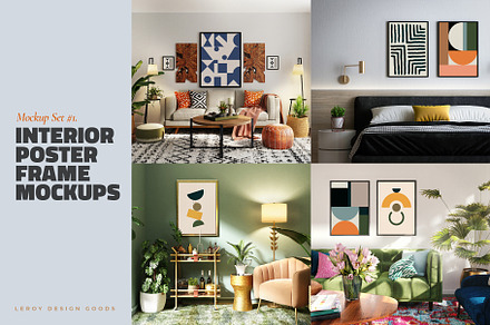 Poster Mockup Set Modern Interior #1