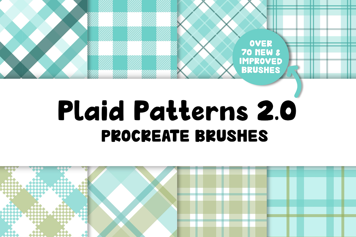 Plaid Patterns 2.0 for Procreate, a Brush Add-On by Design av MAD (Photo 1 of 10)
