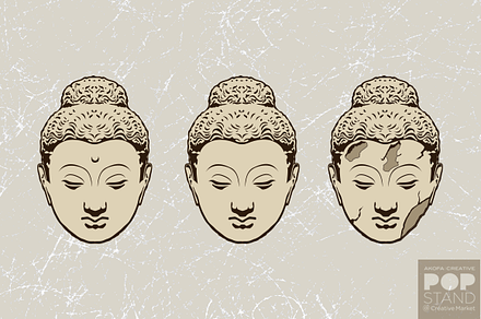 Heads of Buddha