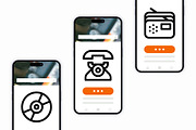 50 Vintage Technology & Media Icons, an Outline Icon by Side Project (Thumbnail 5 of 7)