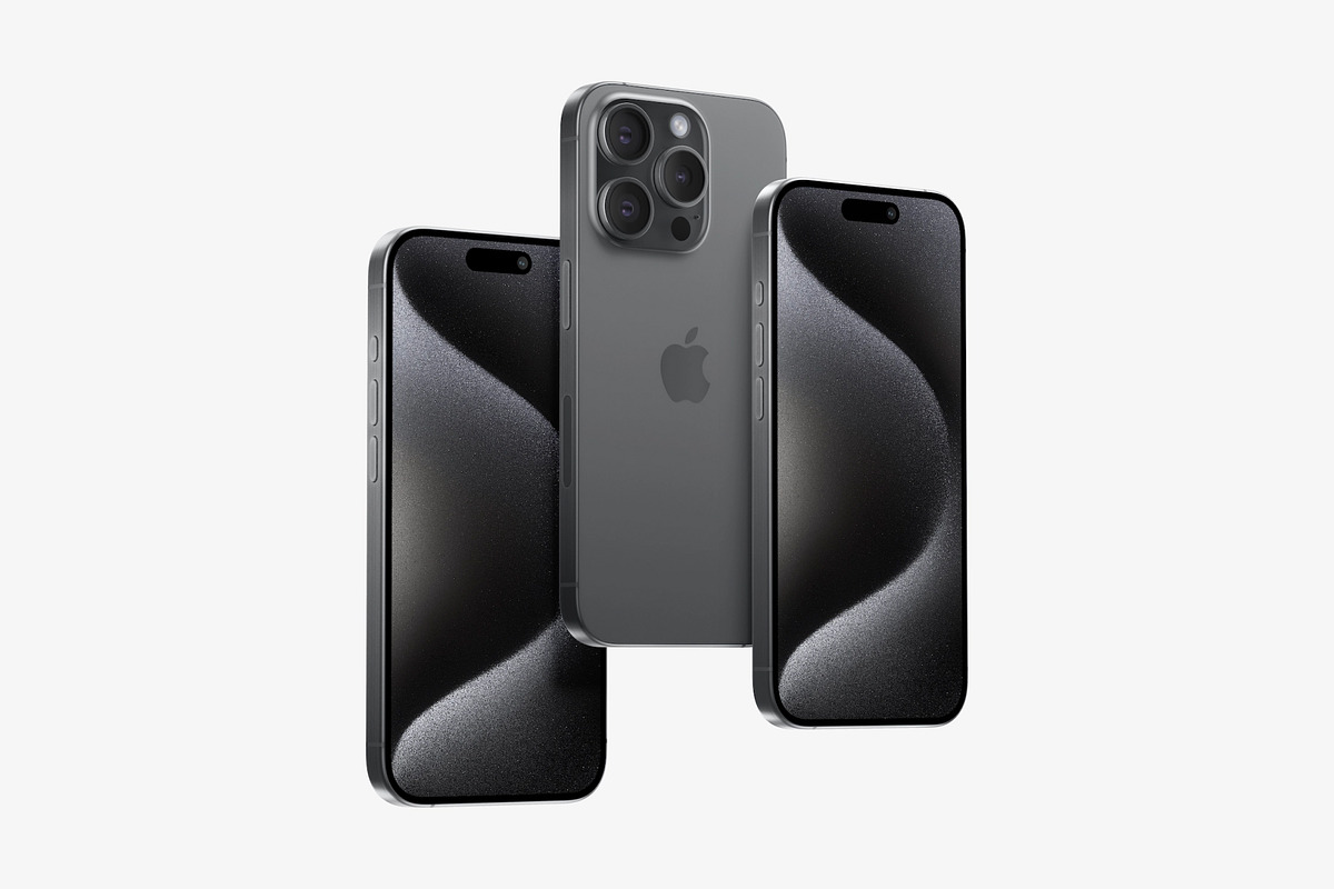 iPhone 15 Pro Mockups, an iPhone Mockup by ls.graphics (Photo 6 of 9)