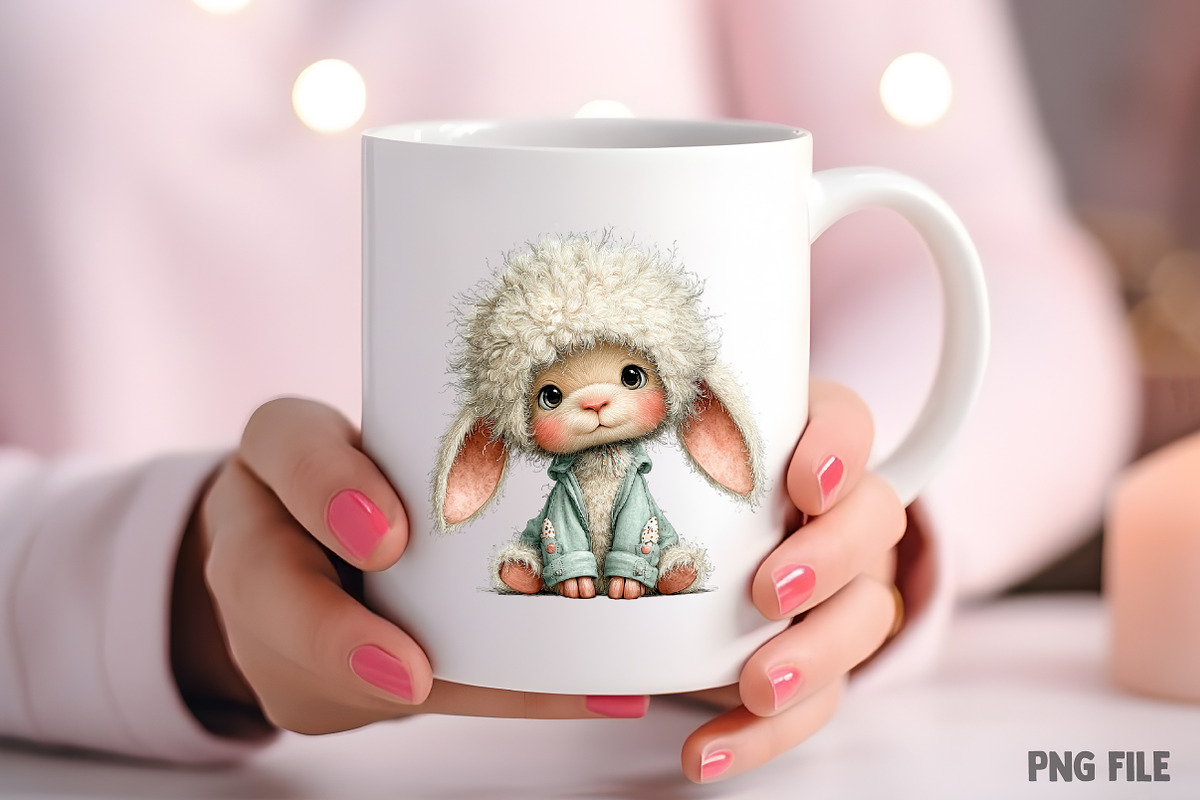 Whimsical Easter Sheep Clipart, an Illustration by Craft Nest (Photo 8 of 11)