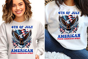 American USA Flag T-Shirt Design SVG, a Seasonal Illustration by Creative Arslan (Thumbnail 4 of 5)
