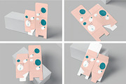 Unfolded Square Box Mockups, a Packaging Mockup by megostudi0 (Thumbnail 1 of 6)