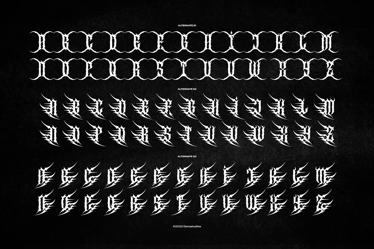 Exilium | Black Metal Font, a Blackletter Font by Denustudios (Photo 11 of 12)