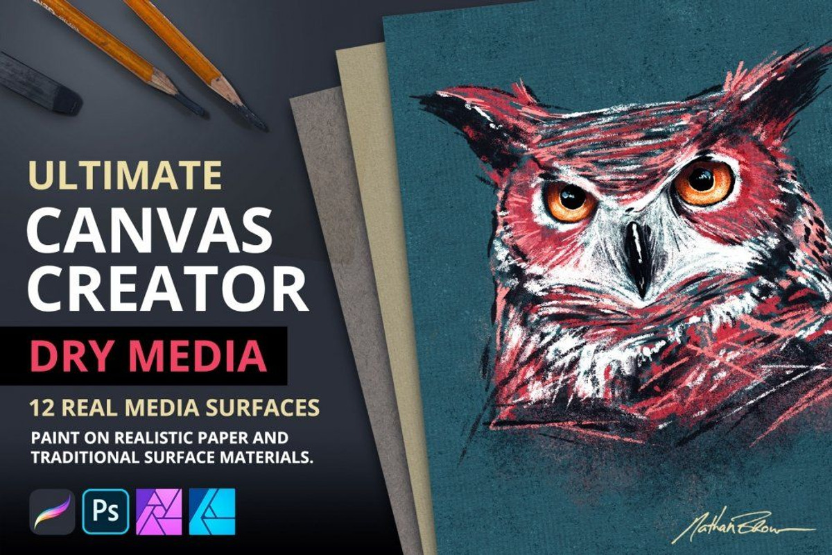 Ultimate Canvas Creator – Dry Media, a Brush Add-On by Nathan Brown (Photo 1 of 14)