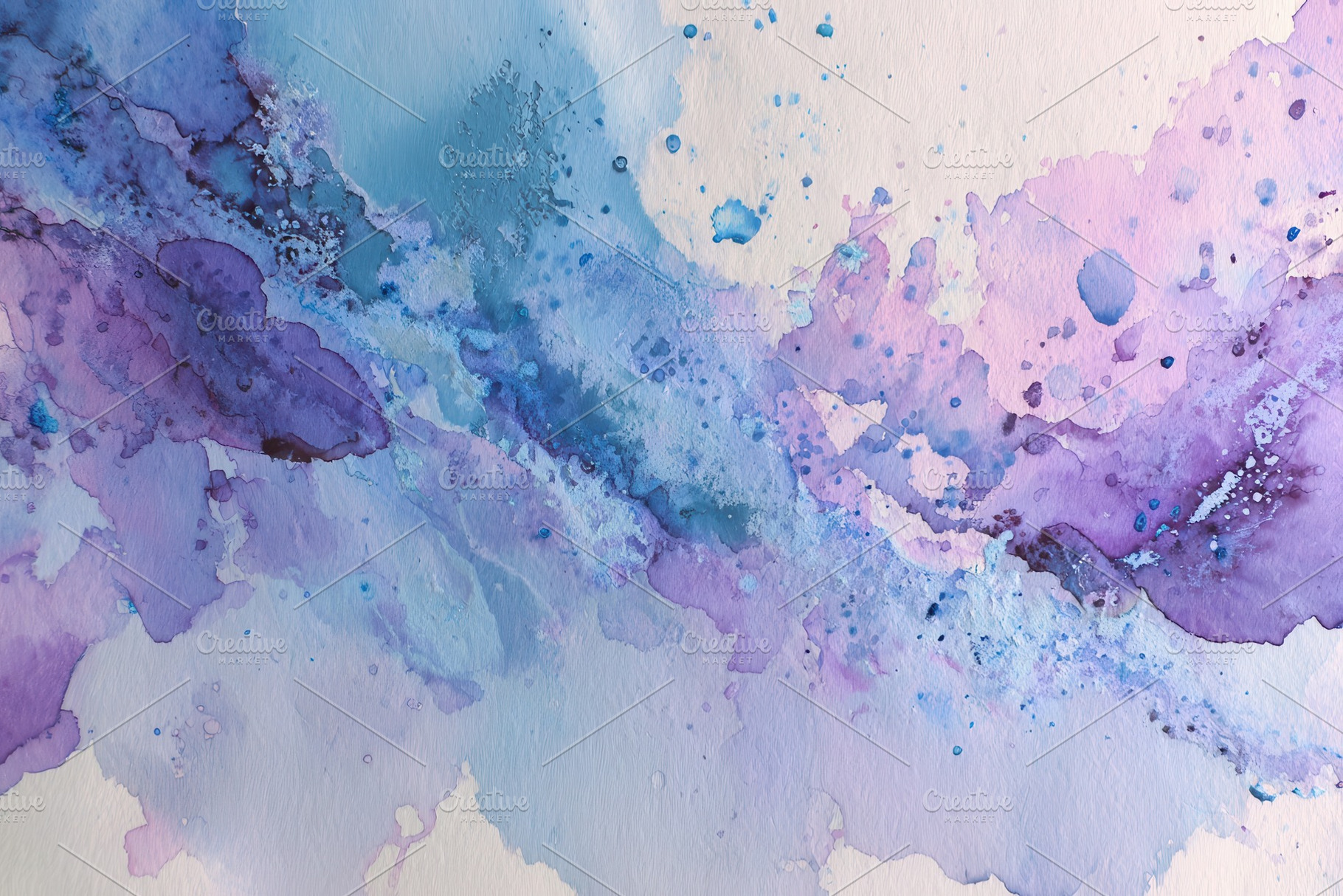 Abstract watercolor painting purple, a Photo by Pixeness Studio