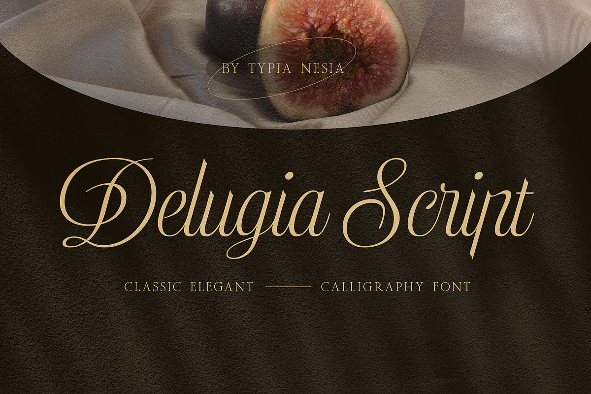 Delugia Script, a Script Font by Typia Nesia (Photo 1 of 11)