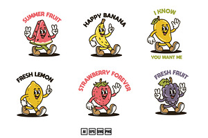 Cartoon Fresh Fruit, an Illustration by kalehstudio