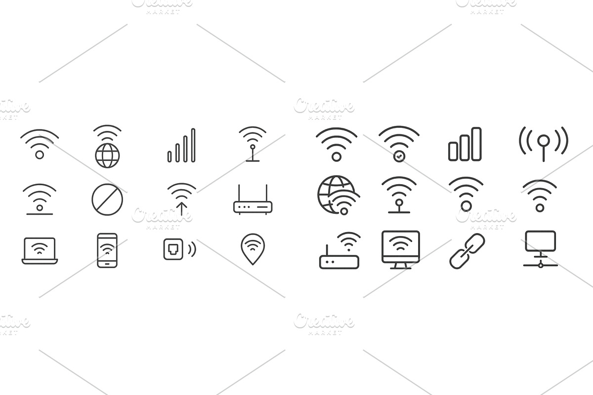 Wireless technology icons, an Object Illustration by ZinetroN