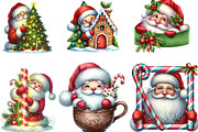 Christmas Peeking Santa Clipart, an Illustration by DreamArtGraphic (Thumbnail 3 of 6)