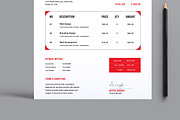 Minimalist Invoice Design, a Stationery Template by MightyDesign (Thumbnail 3 of 8)