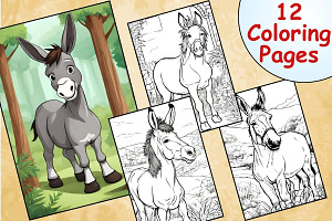 Donkey Coloring Pages