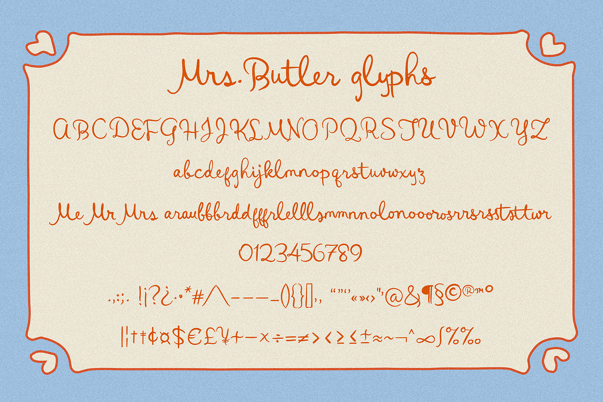 Mrs.Butler //  Quirky Wedding Font, a Handwritten Font by PeachCreme (Photo 10 of 11)