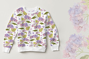 Watercolor  flowers of hydrangea, a Card Template by Nejumi (Thumbnail 5 of 5)