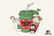 Christmas Coffee PNG Sublimation, an Illustration by DreamCafeArt (Thumbnail 1 of 4)