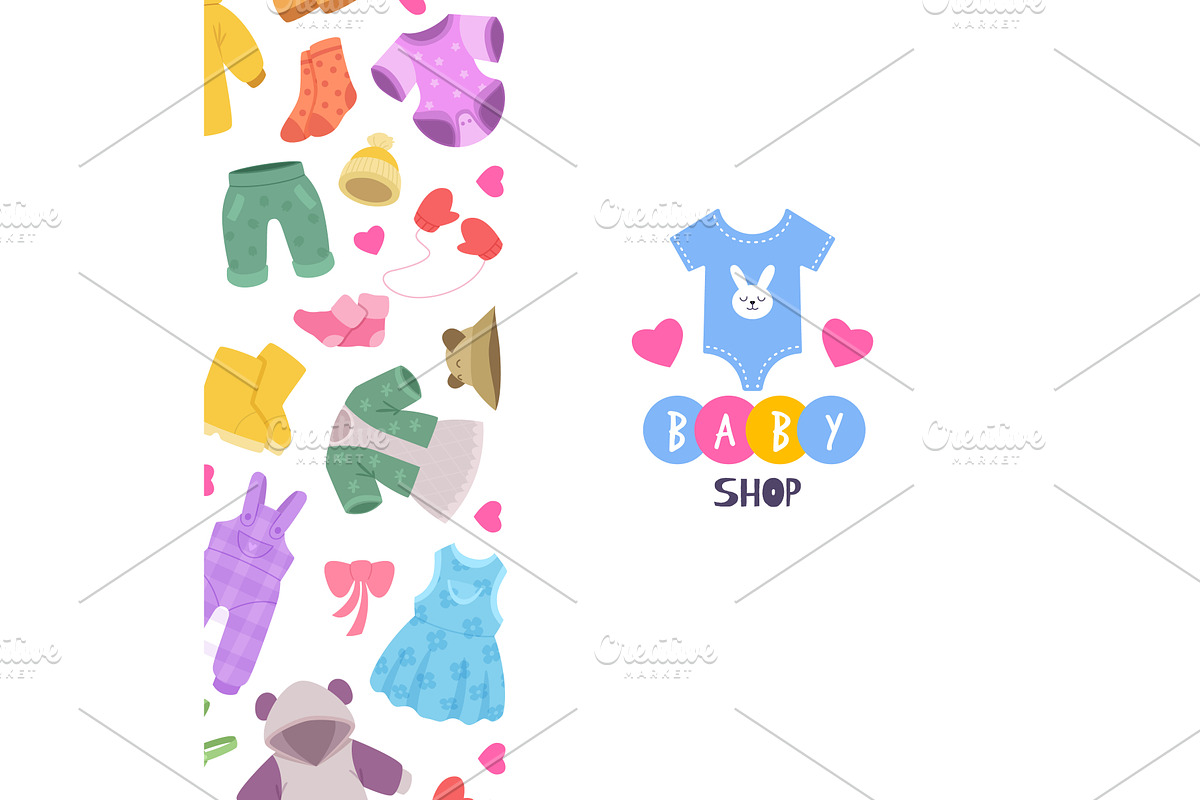 Baby clothes. background design, an Object Illustration by Onyx