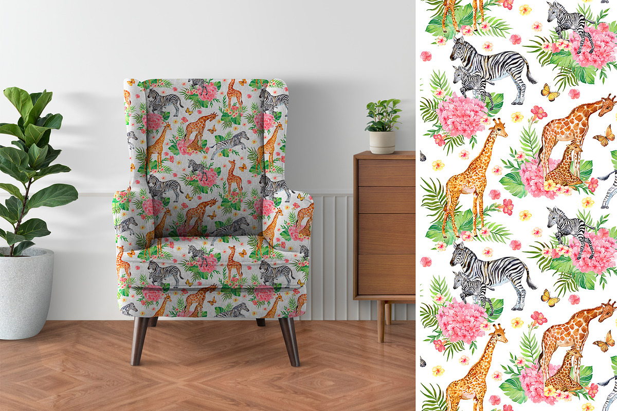 Zebra and Giraffe Patterns, a Pattern Graphic by MitrushovaArt (Photo 2 of 11)
