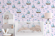 Watercolor Nautical Marine Patterns, a Pattern Graphic by PatternPalette (Thumbnail 8 of 12)