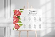 Red Rose Floral Seating Chart, a Stationery Template by Beyond Muse (Thumbnail 2 of 3)