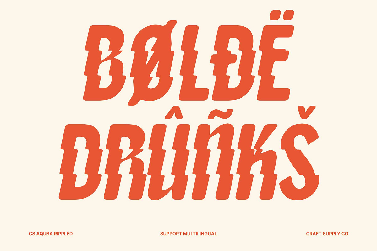 CS Aquba Rippled, a Sans Serif Font by Craft Supply Co. (Photo 7 of 8)