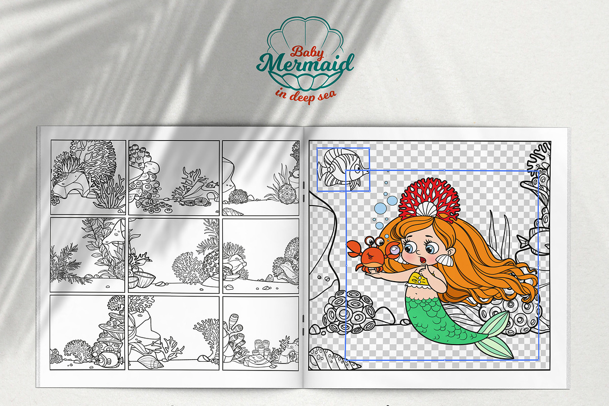 Baby mermaid in deep sea, an Illustration by Azuzlikus (Photo 9 of 11)