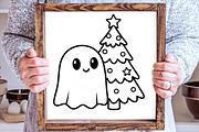 Christmas Ghost Clipart, an Illustration by SinaCreation (Thumbnail 6 of 7)