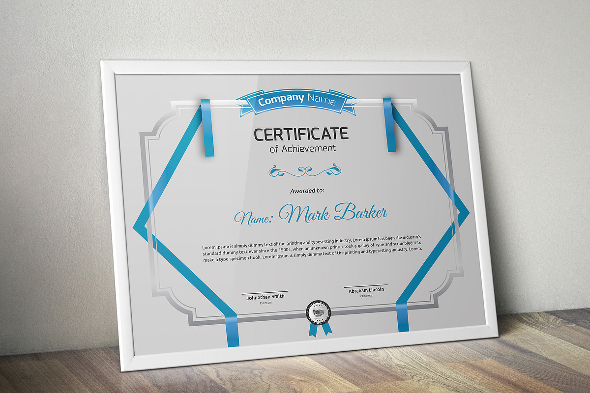 Certificate Word | PSD | AI, a Stationery Template by Curve Design (Photo 6 of 6)