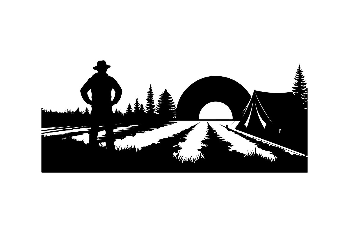 Camping Adventure Silhouette Icons, an Object Graphic by yasushie (Photo 5 of 9)