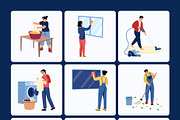 Cleaning Illustration Art Set, a Work Illustration by Creative Stall (Thumbnail 8 of 9)